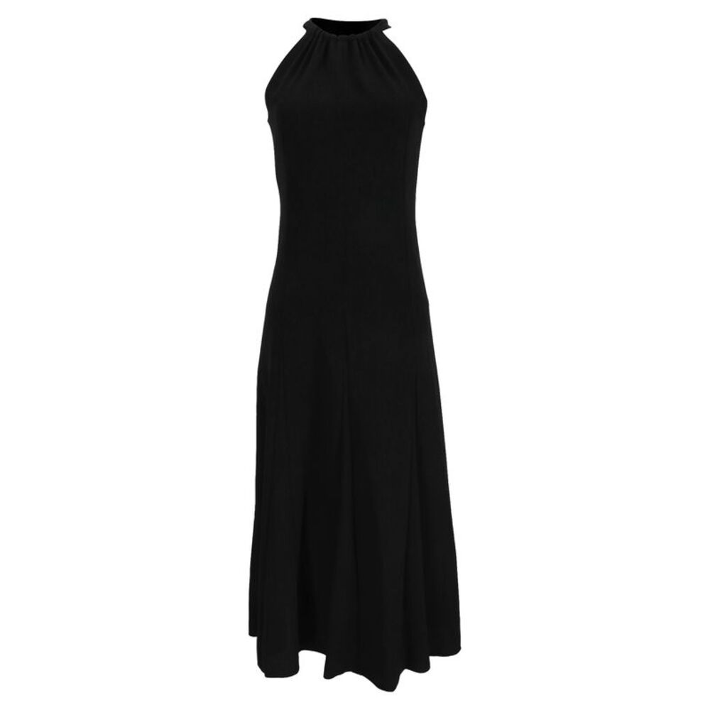 Dries Van Noten Halter Dress in Black Polyester